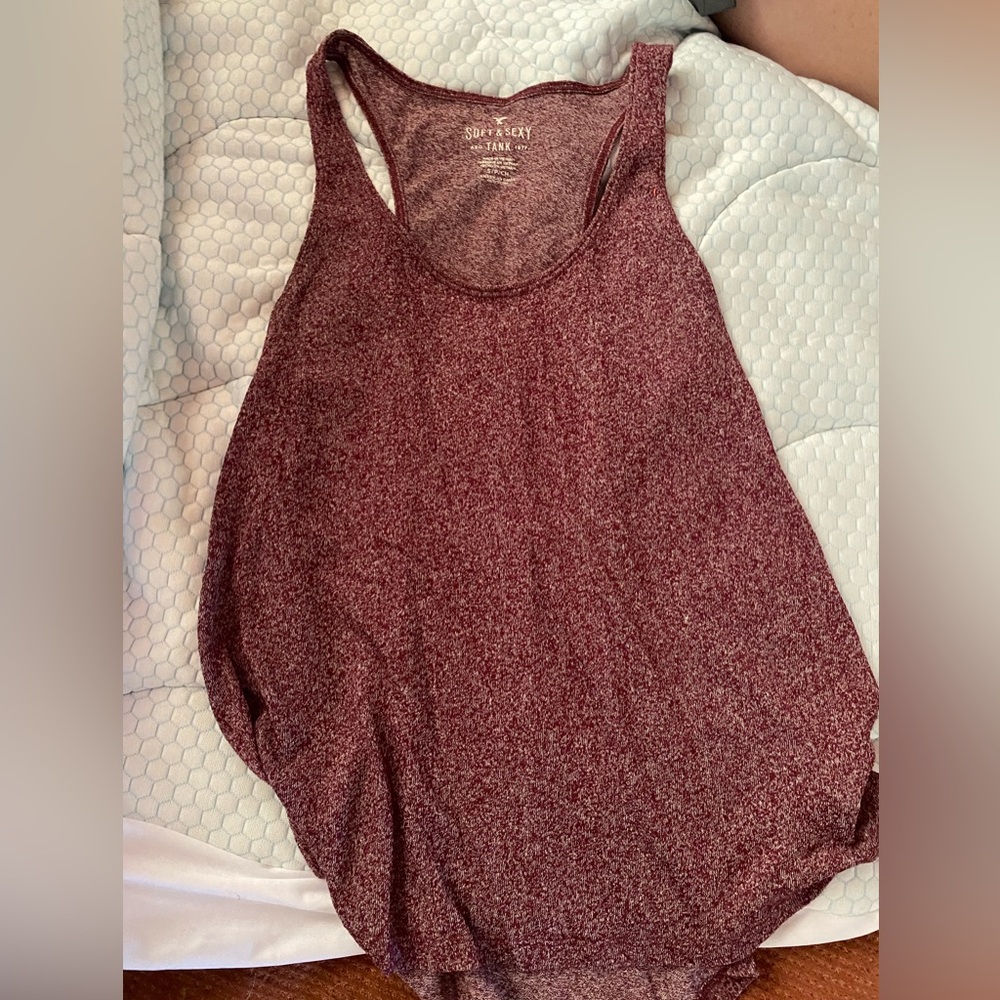 Maroon soft sexy tank American Eagle